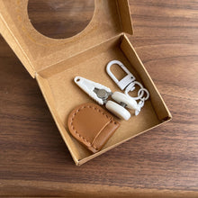 Load image into Gallery viewer, Mini Thread Snips with Protective Cover and Clip Hook Portable Safety Spring Sewing Scissors for Handicraft Practical Small Tool
