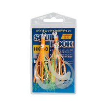 Load image into Gallery viewer, 2PCS Bionic Squid Jigging Hook High Carbon Steel Double Hook with PE Wired UV Glow Assist Gang Hook Sea and Boat Fishing Tackle
