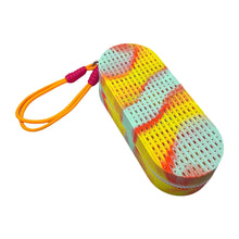 Load image into Gallery viewer, Silicone Swim Goggles Storage Case Hollow Double-Sided Breathable Large Capacity Box with Zipper and Hanging Strap
