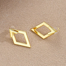 Load image into Gallery viewer, Retro Minimalist Geometric Square Triangle Hollowed Stud Earrings Alloy Stud Earrings Women Accessories Jewelry Gift
