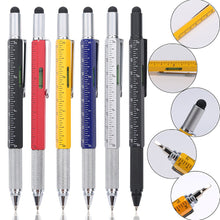 Load image into Gallery viewer, 7 In 1 Multifunctional Pen Ballpoint Pen Ruler Screwdriver Spirit Level Portable Tool Engineer Student Office Stationery Gift
