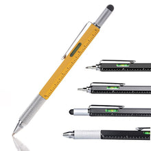 Load image into Gallery viewer, 7 In 1 Multifunctional Pen Ballpoint Pen Ruler Screwdriver Spirit Level Portable Tool Engineer Student Office Stationery Gift
