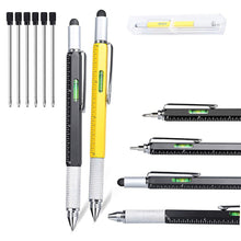 Load image into Gallery viewer, 7 In 1 Multifunctional Pen Ballpoint Pen Ruler Screwdriver Spirit Level Portable Tool Engineer Student Office Stationery Gift
