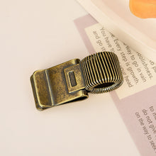 Load image into Gallery viewer, Metal Spring Pen Clip Retro Pen Holder Secure Anti Lost Clip For Notebook School Office Stationery
