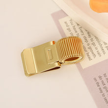 Load image into Gallery viewer, Metal Spring Pen Clip Retro Pen Holder Secure Anti Lost Clip For Notebook School Office Stationery
