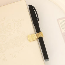 Load image into Gallery viewer, Metal Spring Pen Clip Retro Pen Holder Secure Anti Lost Clip For Notebook School Office Stationery
