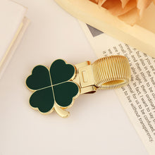 Load image into Gallery viewer, Four Leaf Clover Metal Spring Pen Clip Pen Holder Secure Anti Lost Clip For Notebook School Office Stationery
