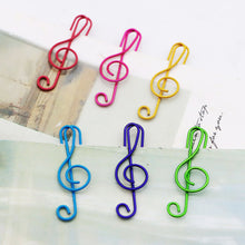 Load image into Gallery viewer, 10/20/50Pcs Metal Cartoon Paper Clips Musical Note Colorful Bookmark Irregular Paper Pins Clamp School Office Stationery Supplies
