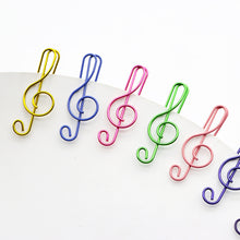 Load image into Gallery viewer, 10/20/50Pcs Metal Cartoon Paper Clips Musical Note Colorful Bookmark Irregular Paper Pins Clamp School Office Stationery Supplies
