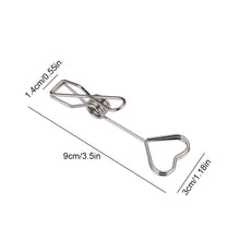 Load image into Gallery viewer, Metal Heart Shape Place Card Holder Photo Clip Stand Desktop Memo Clip Wedding Party Table Name Sign Decoration Supplies
