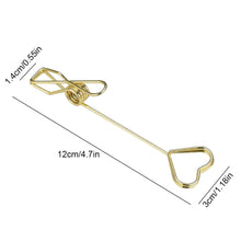 Load image into Gallery viewer, Metal Heart Shape Place Card Holder Photo Clip Stand Desktop Memo Clip Wedding Party Table Name Sign Decoration Supplies
