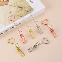 Load image into Gallery viewer, Metal Heart Shape Place Card Holder Photo Clip Stand Desktop Memo Clip Wedding Party Table Name Sign Decoration Supplies
