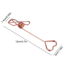 Load image into Gallery viewer, Metal Heart Shape Place Card Holder Photo Clip Stand Desktop Memo Clip Wedding Party Table Name Sign Decoration Supplies

