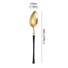 Load image into Gallery viewer, Luxury Western Stainless Steel Dinnerware Set Fork Spoon Tea Dessert Spoon Kitchen Supplies Cutlery Flatware Tableware
