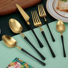 Load image into Gallery viewer, Luxury Western Stainless Steel Dinnerware Set Fork Spoon Tea Dessert Spoon Kitchen Supplies Cutlery Flatware Tableware
