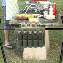 Load image into Gallery viewer, Portable Camping Spice Bottle Storage Bag Set Camping Picnic Seasoning Bottle Bag Pouch Condiment Jar Seasoning Bottle Holder
