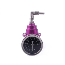 Load image into Gallery viewer, Adjustable Car Fuel Pressure Regulator with Gauge Kit Vehicle Refitting Fuel Supercharger Aluminum Universal Fuel Modification Accessories
