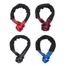 Load image into Gallery viewer, 41000lbs Heavy Duty Car Offroad 4X4 Soft Shackle Synthetic Winch Rope Tow Shackle Strap with Protective Sleeve for Truck Vehicle SUV
