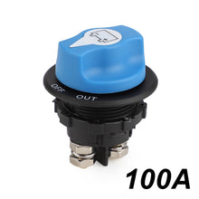 Load image into Gallery viewer, RV Car Battery Rally Switch Kit 50 100 200 300A Blue Battery Disconnector Isolator Cut Off Switch For RV Race Motorcycle Truck Boat
