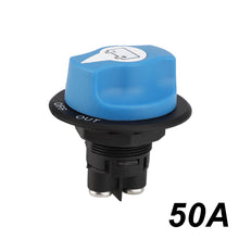 Load image into Gallery viewer, RV Car Battery Rally Switch Kit 50 100 200 300A Blue Battery Disconnector Isolator Cut Off Switch For RV Race Motorcycle Truck Boat
