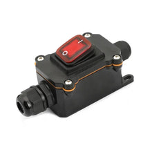 Load image into Gallery viewer, 12V-24V 110V-220V Waterproof Marine Rocker Inline Toggle Switch with LED 20A Inline IP67 Sealed Outdoor Box Inline Cord Rocker Switch Power
