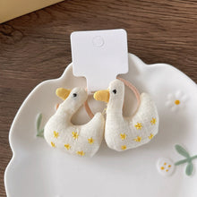 Load image into Gallery viewer, 2Pcs Cartoon Animal Fabric Scrunchies Rabbit Duck Dog Elastic Hair Bands Headwear Girls Kids Daily Hair Accessories
