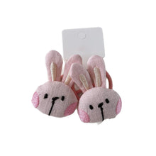 Load image into Gallery viewer, 2Pcs Cartoon Animal Fabric Scrunchies Rabbit Duck Dog Elastic Hair Bands Headwear Girls Kids Daily Hair Accessories
