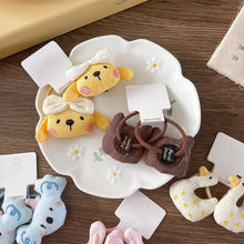 Load image into Gallery viewer, 2Pcs Cartoon Animal Fabric Scrunchies Rabbit Duck Dog Elastic Hair Bands Headwear Girls Kids Daily Hair Accessories
