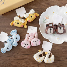 Load image into Gallery viewer, 2Pcs Cartoon Animal Fabric Scrunchies Rabbit Duck Dog Elastic Hair Bands Headwear Girls Kids Daily Hair Accessories
