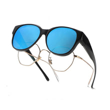 Load image into Gallery viewer, Fit Over Glasses Polarized Round Wrap Around Sun-Protective Sunglasses UV400 Protection Driving Outdoor Eyewear For Men Women
