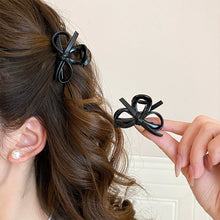 Load image into Gallery viewer, Vintage Leather Bow Small Shark Hair Claw Clip Sweet Ponytail Hair Accessories For Women Girls
