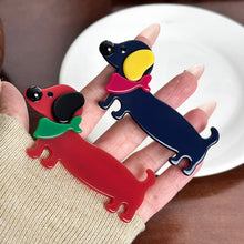 Load image into Gallery viewer, Colorful Cute Dachshund Puppy Hair Clips Sweet Fashion Hair Accessories For Women Girls Birthday Gift
