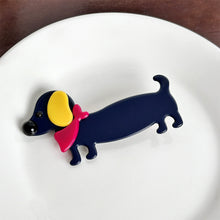 Load image into Gallery viewer, Colorful Cute Dachshund Puppy Hair Clips Sweet Fashion Hair Accessories For Women Girls Birthday Gift

