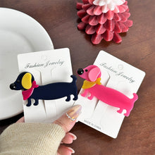 Load image into Gallery viewer, Colorful Cute Dachshund Puppy Hair Clips Sweet Fashion Hair Accessories For Women Girls Birthday Gift
