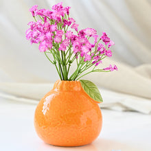 Load image into Gallery viewer, Orange Persimmon Shaped Ceramic Vase Flower Arrangement Vase Hydroponic Tabletop Decoration For Home Room Office Oranment

