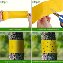 Load image into Gallery viewer, 5M Yellow Double Sided Self Adhesive Insect Proof Barrier Tape Garden Orchard Ant Moth Outdoor Pest Control Trap
