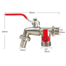 Load image into Gallery viewer, Zinc Alloy Brass Ball Water Faucet Gardening Tools Internal External Thread Lever Handle Water Supply Valve
