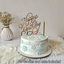 Load image into Gallery viewer, Gold Acrylic Butterfly Happy Birthday Cake Topper Set DIY Baking Decoration For Birthday Party Dessert Decoration Supplies
