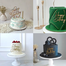 Load image into Gallery viewer, Gold Acrylic Butterfly Happy Birthday Cake Topper Set DIY Baking Decoration For Birthday Party Dessert Decoration Supplies
