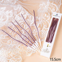 Load image into Gallery viewer, 6Pcs/Set Curved Birthday Cake Candles Dessert Cupcake Topper Candles For Wedding Birthday Party Decoration Baking Supplies
