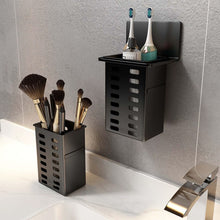 Load image into Gallery viewer, 1/2Pcs Self Adhesive No Drill Wall Mounted Holder Tableware Toothbrush Storage Box Bathroom Kitchen Office Storage Organizer Rack
