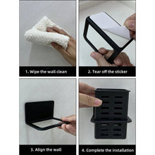Load image into Gallery viewer, 1/2Pcs Self Adhesive No Drill Wall Mounted Holder Tableware Toothbrush Storage Box Bathroom Kitchen Office Storage Organizer Rack
