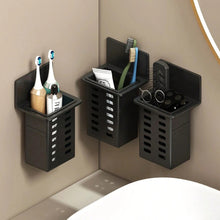 Load image into Gallery viewer, 1/2Pcs Self Adhesive No Drill Wall Mounted Holder Tableware Toothbrush Storage Box Bathroom Kitchen Office Storage Organizer Rack
