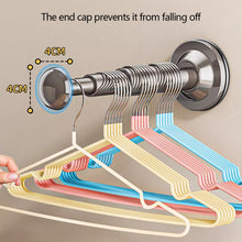 Load image into Gallery viewer, 1/2Pcs Retractable Clothes Hanger Suction Cup No Drill Hanger Storage Rack Retractable Adjustable Wall Mount Organizer For Home Balcony Office
