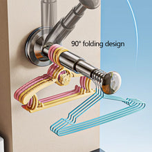 Load image into Gallery viewer, 1/2Pcs Retractable Clothes Hanger Suction Cup No Drill Hanger Storage Rack Retractable Adjustable Wall Mount Organizer For Home Balcony Office
