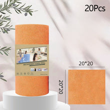 Load image into Gallery viewer, 20 Sheets/Roll Double Sided Microfiber Dishcloth Tear Off Dishcloth Absorbent Non Stick Oil Kitchen Cleaning Towel

