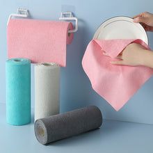 Load image into Gallery viewer, 20 Sheets/Roll Double Sided Microfiber Dishcloth Tear Off Dishcloth Absorbent Non Stick Oil Kitchen Cleaning Towel
