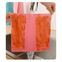 Load image into Gallery viewer, 20 Sheets/Roll Double Sided Microfiber Dishcloth Tear Off Dishcloth Absorbent Non Stick Oil Kitchen Cleaning Towel
