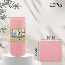 Load image into Gallery viewer, 20 Sheets/Roll Double Sided Microfiber Dishcloth Tear Off Dishcloth Absorbent Non Stick Oil Kitchen Cleaning Towel
