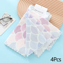 Load image into Gallery viewer, 4Pcs 30X30CM Coral Fleece Sunflower Cleaning Cloth Soft Absorbent Kitchen Dishcloth Household Wiping Towel
